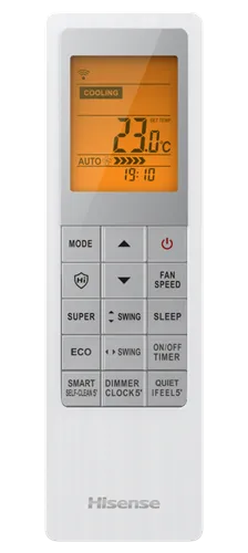 ����������� HISENSE c���� VIBE PRO SILVER EU DC Inverter, Wi-Fi